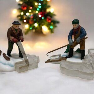 Dept 56 Blue Star Ice Harvesters New England Village Christmas Accessory - 1988